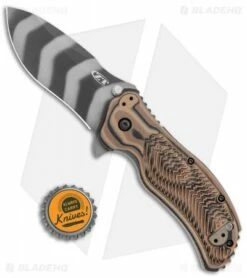 Zero Tolerance 0350 A/O Knife Hyena Brown G-10 (3.25" Tiger Stripe) 9 Zero Tolerance 0350 A/O Knife Hyena Brown G-10 (3.25" Tiger Stripe) -Kershaw Sales Shop Zero Tolerance LL Yyena Brown Zebra Blade BHQ 135425 jr bottlecap5D