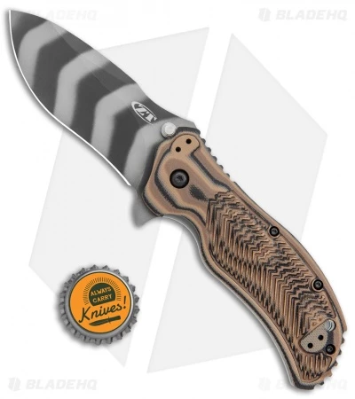 Zero Tolerance 0350 A/O Knife Hyena Brown G-10 (3.25" Tiger Stripe) 5 Zero Tolerance 0350 A/O Knife Hyena Brown G-10 (3.25" Tiger Stripe) - Image 5