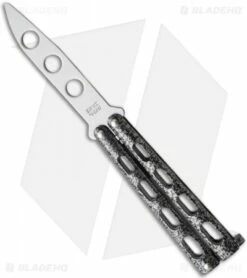 Bear & Son 113TR Small Butterfly Knife Trainer W/ Silver Vein (3.3" Satin Dull)