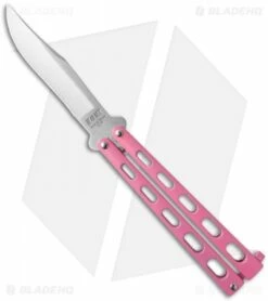 Bear & Son 5" Butterfly Knife Pink (4" Satin) 114PK
