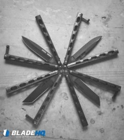 Bear & Son 115TAN Tanto Butterfly Knife Silver Vein (4" Black) -Kershaw Sales Shop bear and son 115 variety circle dl 3