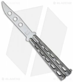 Bear & Son 114TR Butterfly Knife Trainer Silver Vein (4" Dull Blade)