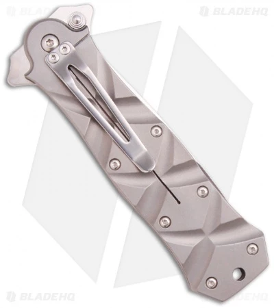 Brian Tighe Knives Tighe Dye Dagger Knife Titanium Folder (4" Satin) 2 Brian Tighe Knives Tighe Dye Dagger Knife Titanium Folder (4" Satin) - Image 2