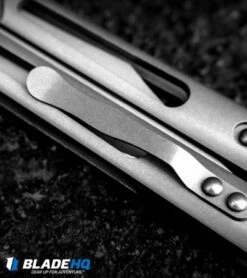 BRS Alpha Beast Infinity Balisong Butterfly Knife Titanium (4.5" Stonewash) -Kershaw Sales Shop brs alphabeast alt rounded closeup dl 4
