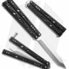 BRS Replicant Balisong Butterfly Knife Black G-10 (4.5" Stonewash)
