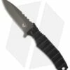 Combat Ready Black Bomber Knife Spring Assisted Folder (3.75" Plain)