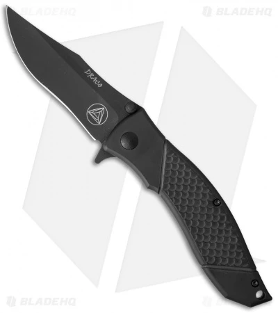 Combative Edge Draco D1 Spring Assisted Knife Black (3.5" Black) 1 Combative Edge Draco D1 Spring Assisted Knife Black (3.5" Black)