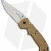 CRKT Crawford Kasper Liner Lock Knife Tan Zytel (3.75" Serr) 6783D