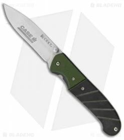CRKT Ignitor Case Spring Assisted Knife Black/Green G-10 (3.38" Satin) 6850CIH