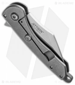 CRKT Jettison Compact Frame Lock Flipper Knife Titanium (2" Stonewash) 6120 -Kershaw Sales Shop crkt jettison 6120 side cm 2