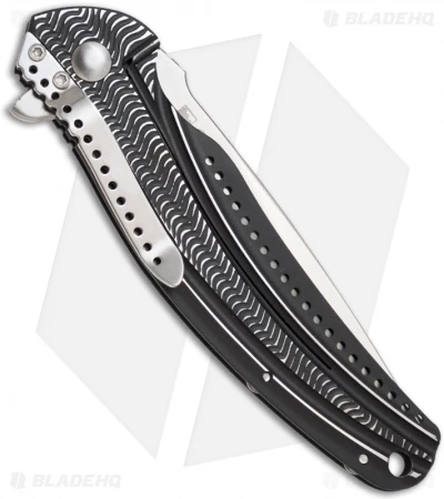 CRKT Ken Onion Ripple Frame Lock Knife Black (3.125" Satin) K405KXP 2 CRKT Ken Onion Ripple Frame Lock Knife Black (3.125" Satin) K405KXP - Image 2