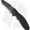 CRKT Shenanigan Tanto Liner Lock Knife Black Aluminum (3.25" Black Serr) K490KKS