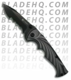 CRKT Black Tiny Tighe Breaker Spring Assisted Knife (2.9" Black Serr) 1097K