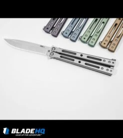 DogBite Knives DB3.1 Balisong Butterfly Knife Purple Ti (4" Stonewash) -Kershaw Sales Shop dogbite knives db3 1 balisong variety dl 4