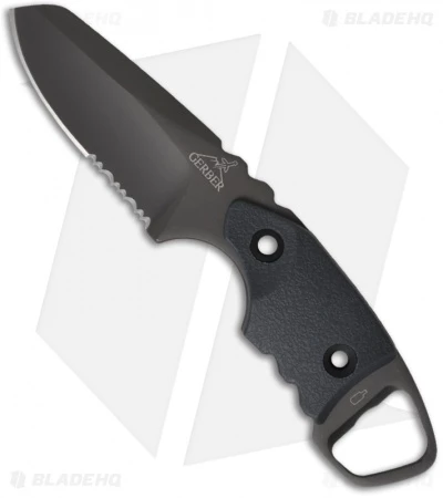Gerber Epic Fixed Blade Knife (3.45" Gray Serr) 0176 1 Gerber Epic Fixed Blade Knife (3.45" Gray Serr) 0176