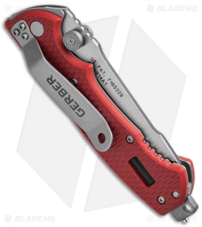 Gerber Hinderer Rescue Knife Red (3.5" Satin Serr) 22-01534 2 Gerber Hinderer Rescue Knife Red (3.5" Satin Serr) 22-01534 - Image 2