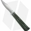 Hom Design Basilisk-R Balisong Butterfly Knife Green Carbon Fiber (4.6" Satin)