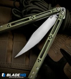 Hom Design Basilisk-R Balisong Knife Standard Issue Green G-10 (4.625" BB) 9 Hom Design Basilisk-R Balisong Knife Standard Issue Green G-10 (4.625" BB) -Kershaw Sales Shop hom design baskilisk r standard issue dl 2