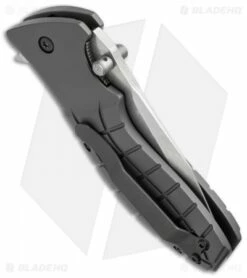 HTM Kirby Lambert Snap Tanto Spring Assisted Knife Gray (3.5" Stonewash) -Kershaw Sales Shop htm snap gray tanto stonewash side cm