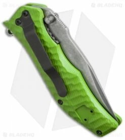 HTM Darrel Ralph Gun Hammer Bowie Spring Assisted Knife Green (3.5" Acid SW) -Kershaw Sales Shop htm zhammer zombie green sw bowie cm side