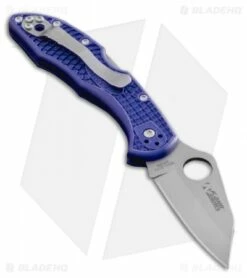 Spyderco Kahr Arms Delica 4 Knife Denim Blue FRN (2.5" Bead Blast) C11KAPDB -Kershaw Sales Shop kahr spyderco delica 4 blue