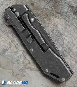 Kershaw 1304BW Assisted Opening Frame Lock Knife (3.25 Black SW) -Kershaw Sales Shop kershaw 1304BW black sw KS1304BW BHQ 37638 er side