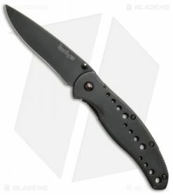 Kershaw Vapor II Frame Lock Knife Black SS (3.5" Black Plain)
