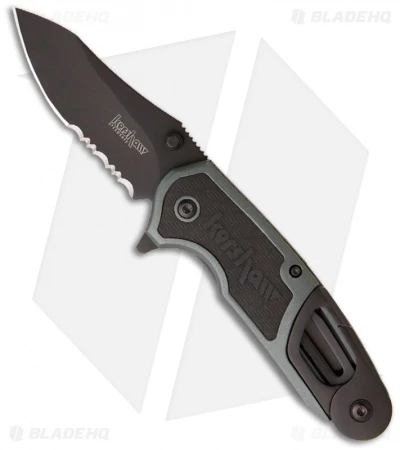Kershaw Funxion EMT Assisted Opening Knife (3" Black Serr) 8100GRYST 1 Kershaw Funxion EMT Assisted Opening Knife (3" Black Serr) 8100GRYST