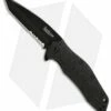 Kershaw Kuro Tanto Assisted Opening Knife (3.125" Black Serr) 1835TBLKST