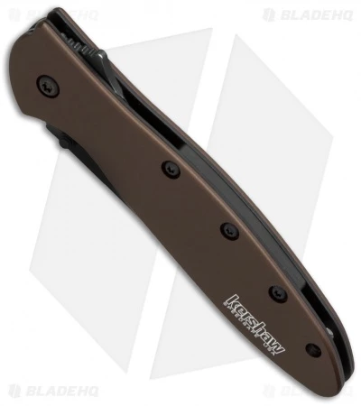 Kershaw Leek Assisted Opening Knife Brown (3" Black) Elmax 1660SWBRN 2 Kershaw Leek Assisted Opening Knife Brown (3" Black) Elmax 1660SWBRN - Image 2