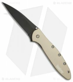 Kershaw Leek Assisted Opening Knife Desert Sand (3" Black) 1660DSBLK