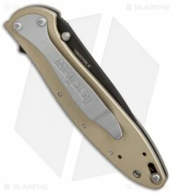 Kershaw Leek Assisted Opening Knife Desert Sand (3" Black) 1660DSBLK 9 Kershaw Leek Assisted Opening Knife Desert Sand (3" Black) 1660DSBLK -Kershaw Sales Shop kershaw leek desert sand KS1660DSBLK BHQ 49608 er side