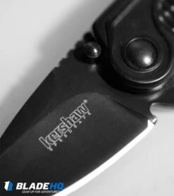 Kershaw Spoke Assisted Opening Flipper Knife (2" Black) 1313BLK -Kershaw Sales Shop kershaw spoke 1313blk cm 3