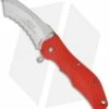 Meyerco Maxx-Q Rescue Spring Assisted Knife Red G-10 (3.13" Bead Blast Serr)