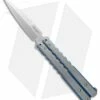Pro-Tech FlyFather Balisong Butterfly Knife Blue-Silver W/ Clip (Stonewash) FF1