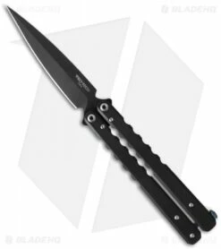 Pro-Tech FlyFather Butterfly Knife DLC Black Titanium W/Clip (4.25" Black)
