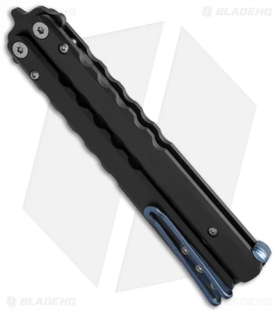 Pro-Tech FlyFather Butterfly Knife DLC Black Titanium W/Clip (4.25" Black) 2 Pro-Tech FlyFather Butterfly Knife DLC Black Titanium W/Clip (4.25" Black) - Image 2