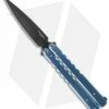 Pro-Tech FlyFather Balisong Butterfly Knife Blue W/ Clip (Black) FF2-DLC