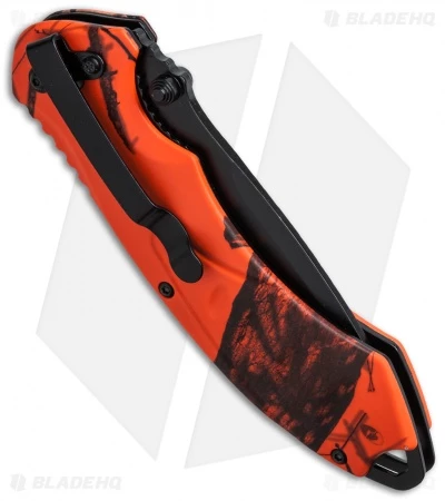 Remington FAST 2.0 Large Spring Assisted Knife Orange Camo (3.5" Black Serr) 2 Remington FAST 2.0 Large Spring Assisted Knife Orange Camo (3.5" Black Serr) - Image 2