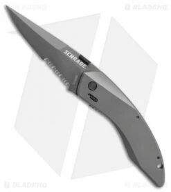 Schrade Landshark Spring Assisted Knife Gray Aluminum (3" Gray) SCHA9SCP