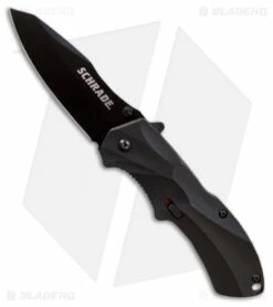 Schrade SCHA7B Clip Point Spring Assisted Knife (3.25" Black Plain)