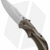 Schrade SCHA7BR Clip Point Spring Assisted Knife Brown (3.25" Bead Blast Plain)