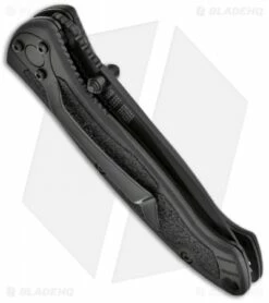 Smith & Wesson Medium SWATMB MAGIC Spring Assist Knife (3.2" Black Plain) -Kershaw Sales Shop smith wesson swatmb black plain side 2