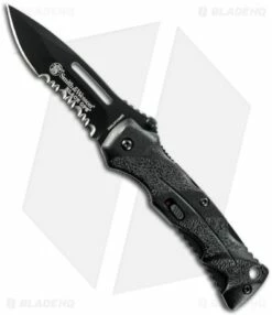 Smith & Wesson Small Black Ops SWBLOP2SMBS Drop Point Knife (2.6" Serr)