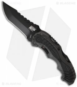 Smith & Wesson SWMP6 Grey MAGIC Spring Assisted Knife (3.4" Black Plain)