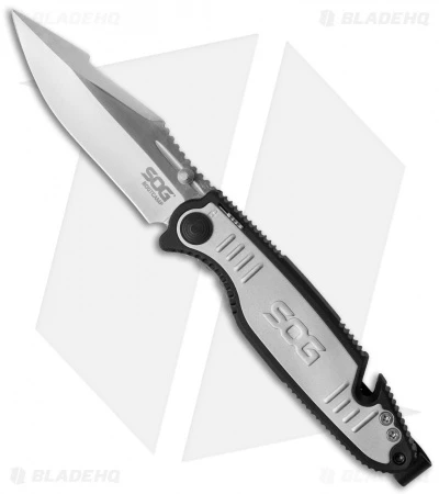 SOG Boot Camp Mini Spring Assisted Knife (3.25" Satin) BCP101 1 SOG Boot Camp Mini Spring Assisted Knife (3.25" Satin) BCP101