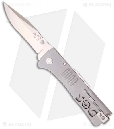 SOG SlimJim Bead Blast Assisted Opening Knife (3.18" Satin) SJ-31 1 SOG SlimJim Bead Blast Assisted Opening Knife (3.18" Satin) SJ-31
