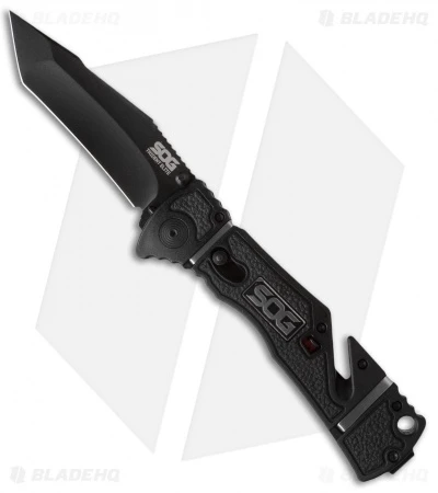 SOG Trident Elite Tanto Spring Assisted Knife (3.7" Black) TF104 1 SOG Trident Elite Tanto Spring Assisted Knife (3.7" Black) TF104