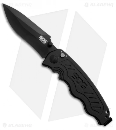 SOG Zoom Mini Drop Point Spring Assisted Knife (3.125" Black) ZM1002 1 SOG Zoom Mini Drop Point Spring Assisted Knife (3.125" Black) ZM1002