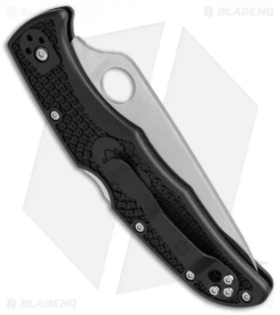 Spyderco Endura 4 Lockback Knife Black FRN (3.75" Satin) C10PBK 2 Spyderco Endura 4 Lockback Knife Black FRN (3.75" Satin) C10PBK - Image 2